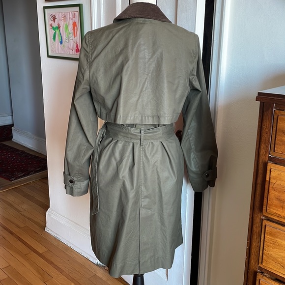 [J Crew] Waxed Cotton Belted Trench Coat - Picture 2 of 10